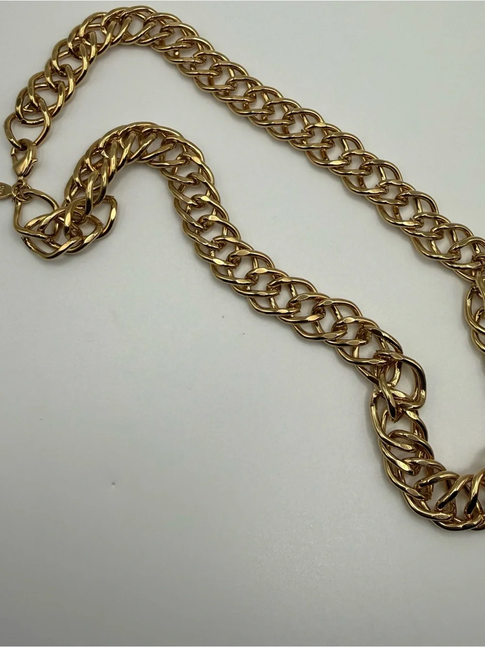 Kenneth Jay Lane Polished Gold-Tone Double Link Necklace